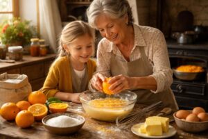 découvrez la recette de grand-mère pour un gâteau à l'orange moelleux et parfumé, expliquée pas à pas pour réussir facilement ce dessert traditionnel.
