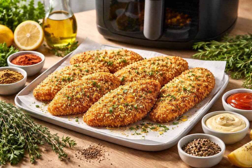 découvrez comment personnaliser vos escalopes panées à l'air fryer pour leur donner plus de saveurs grâce à nos astuces simples et délicieuses.