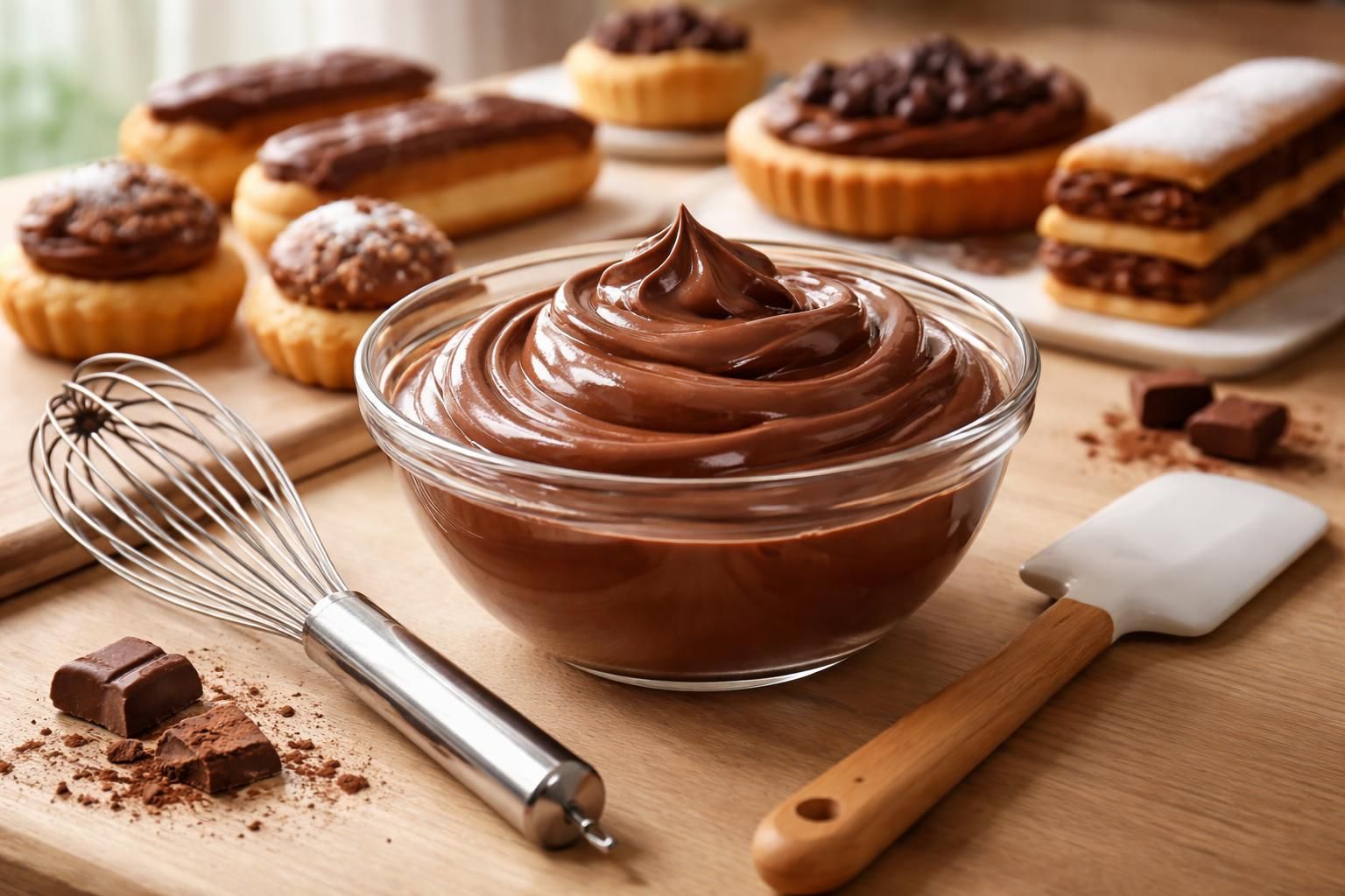 découvrez comment préparer une délicieuse crème pâtissière au chocolat et apprenez à l'intégrer facilement dans vos pâtisseries préférées pour des desserts gourmands et réussis.