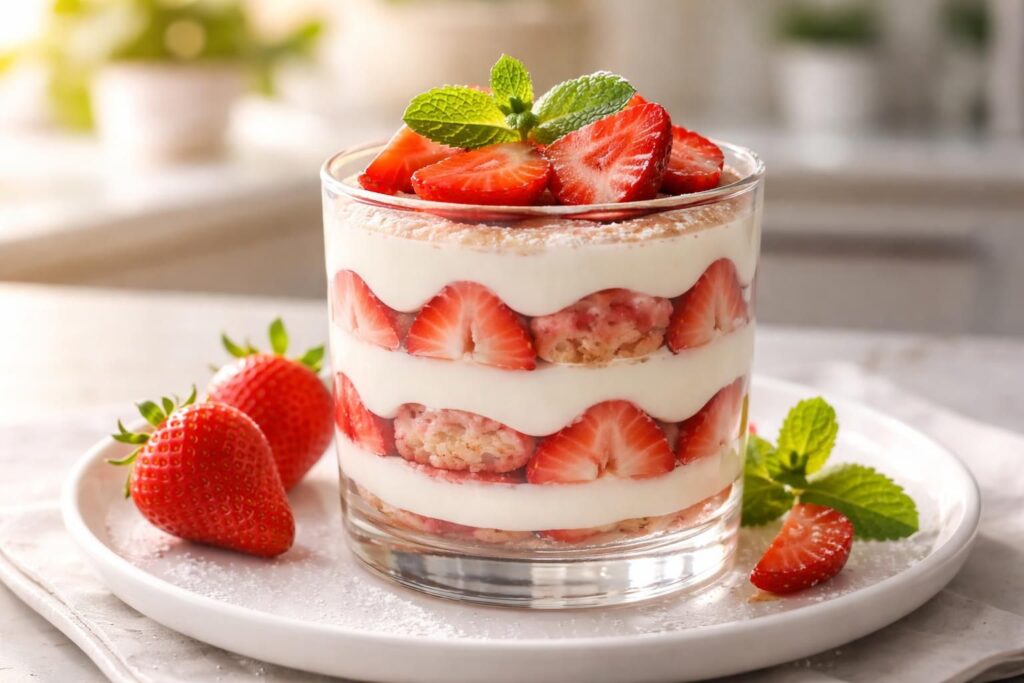 apprenez à préparer un tiramisu léger aux fraises, une recette délicieuse et raffinée qui séduira vos invités à coup sûr.