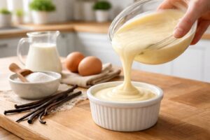 apprenez à réaliser un crémeux à la vanille parfait grâce aux astuces de cyril lignac, pour un dessert onctueux et délicieusement parfumé.