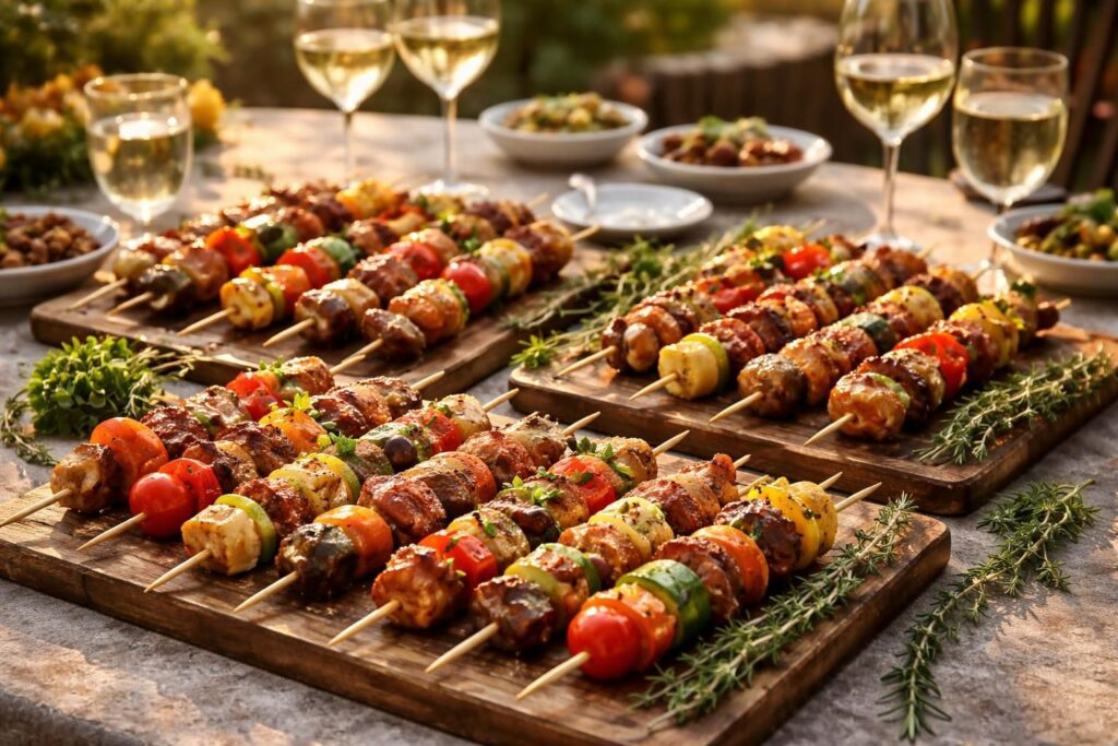 découvrez nos recettes de brochettes pour l'apéro à préparer la veille, faciles et savoureuses, parfaites pour régaler tous les palais lors de vos moments conviviaux.