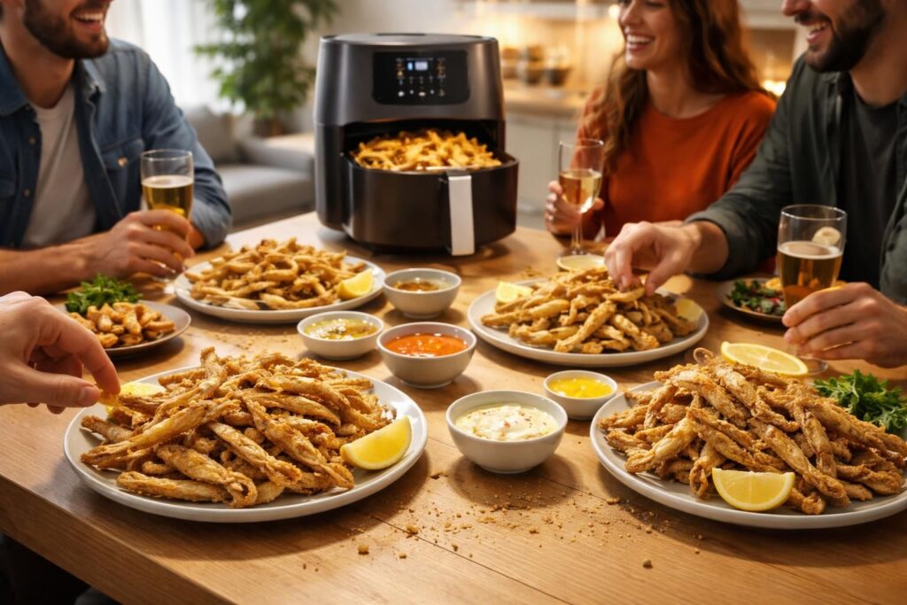 découvrez des recettes savoureuses de friture d'éperlans à l'air fryer, idéales pour des soirées conviviales entre amis. facile, rapide et gourmand !