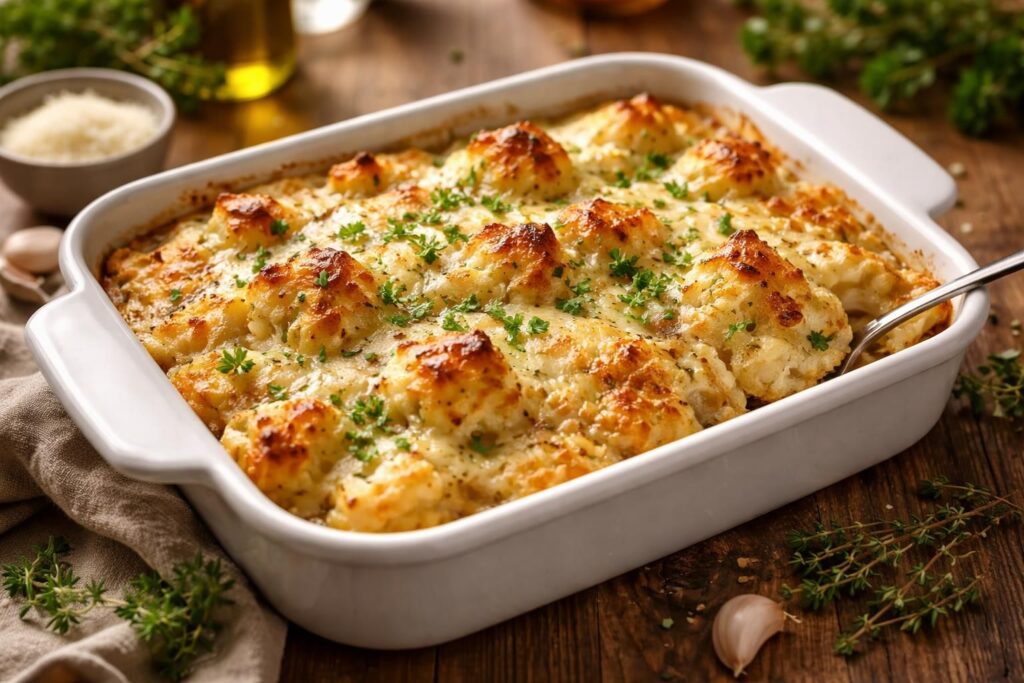 découvrez une recette savoureuse de gratin de chou-fleur rôti qui éveillera vos papilles. facile à préparer, ce plat délicieux accompagne parfaitement vos repas.