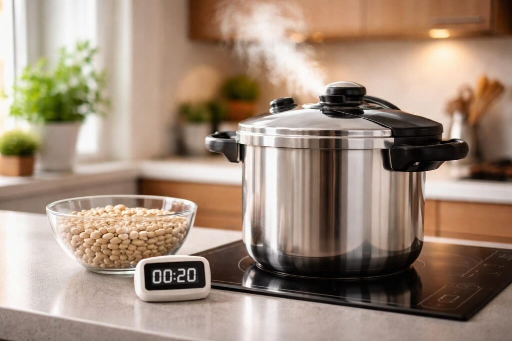 découvrez comment gagner du temps en utilisant un autocuiseur pour la cuisson rapide des fèves sèches, tout en conservant saveur et nutriments.