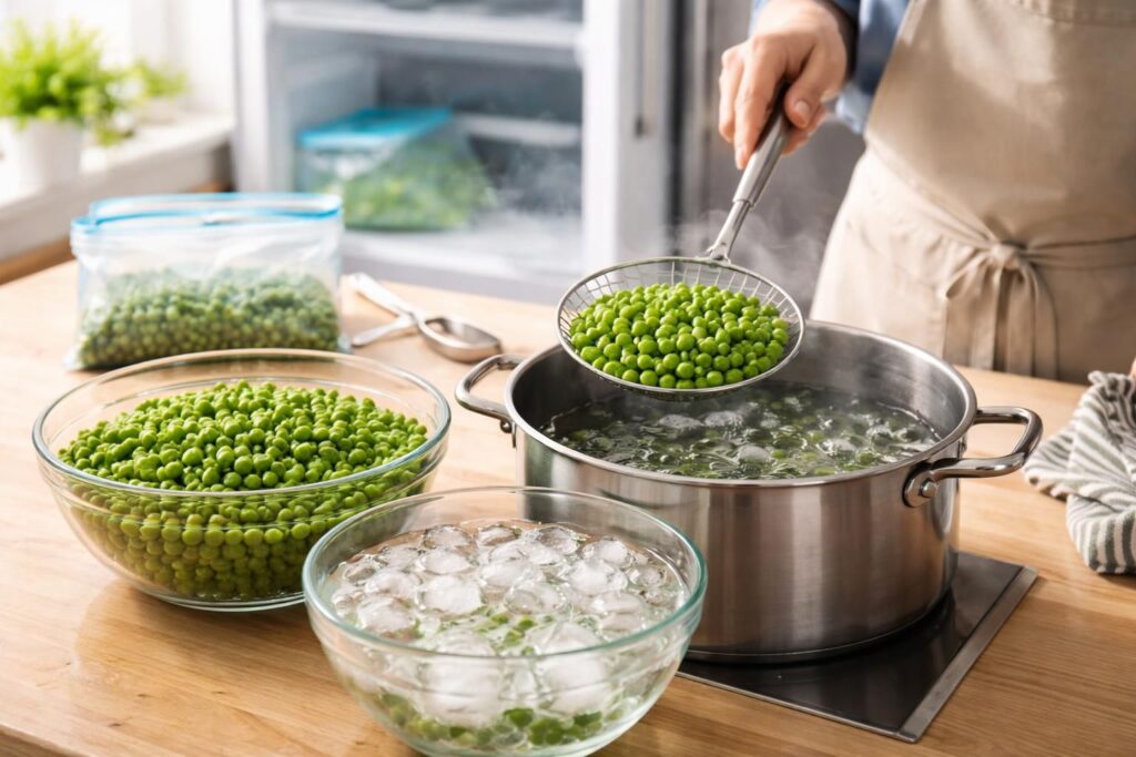 apprenez à blanchir correctement les petits pois frais pour les congeler et ainsi préserver leur saveur et leur fraîcheur plus longtemps. suivez notre guide simple pour une récolte durable toute l'année.