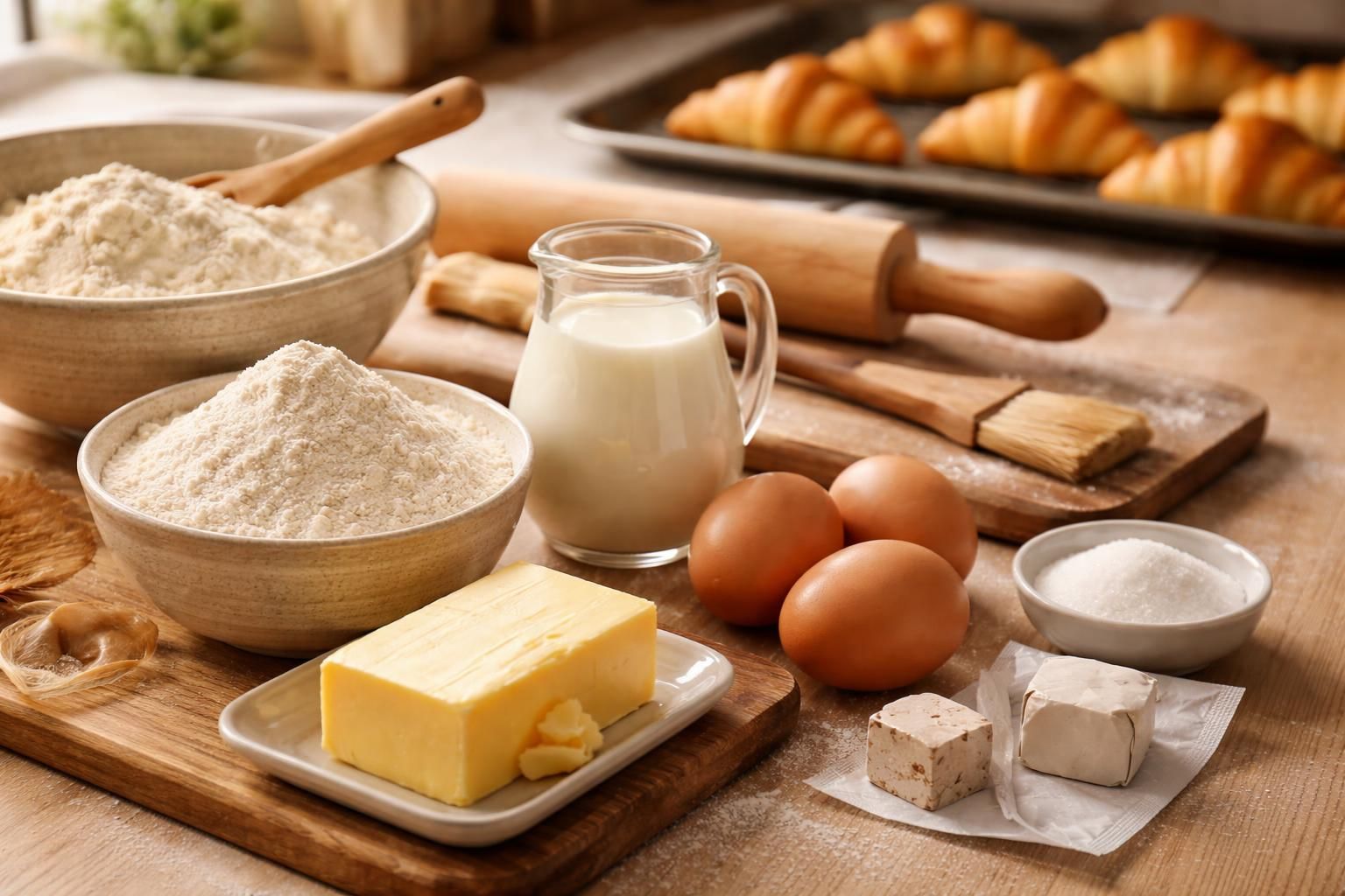 découvrez les ingrédients essentiels du croissant au beurre traditionnel et nos astuces de cuisson pour réussir des croissants dorés, croustillants et savoureux.