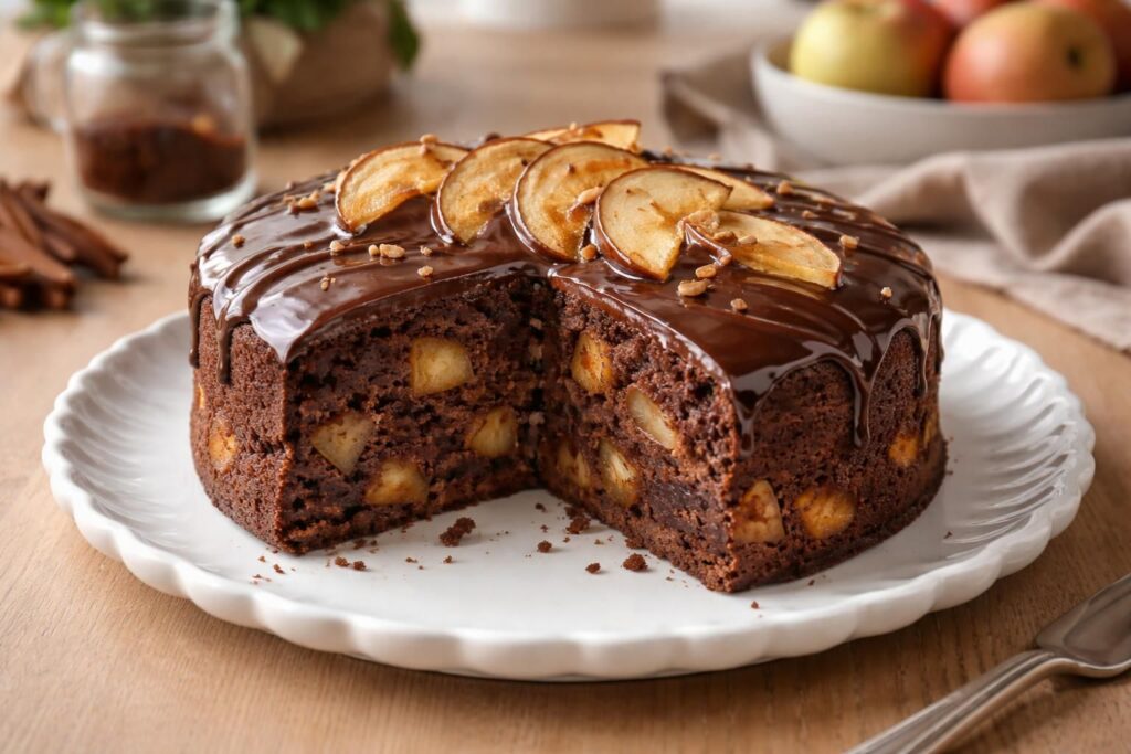 découvrez le gâteau au chocolat et aux pommes, une recette classique réinventée pour satisfaire les plus gourmands avec une alliance parfaite de saveurs.
