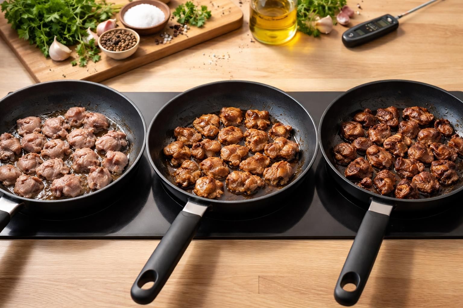découvrez comment varier les temps de cuisson des gésiers frais à la poêle en fonction des différentes recettes pour un résultat savoureux et parfait à chaque fois.