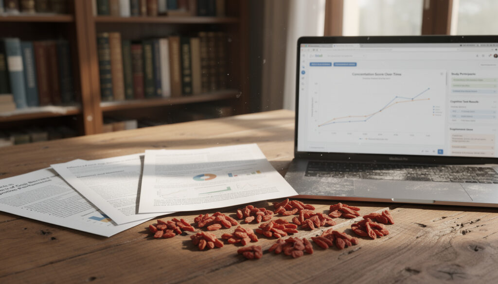 découvrez ce que révèlent les études scientifiques sur les effets du goji séché sur la concentration et la performance cognitive.