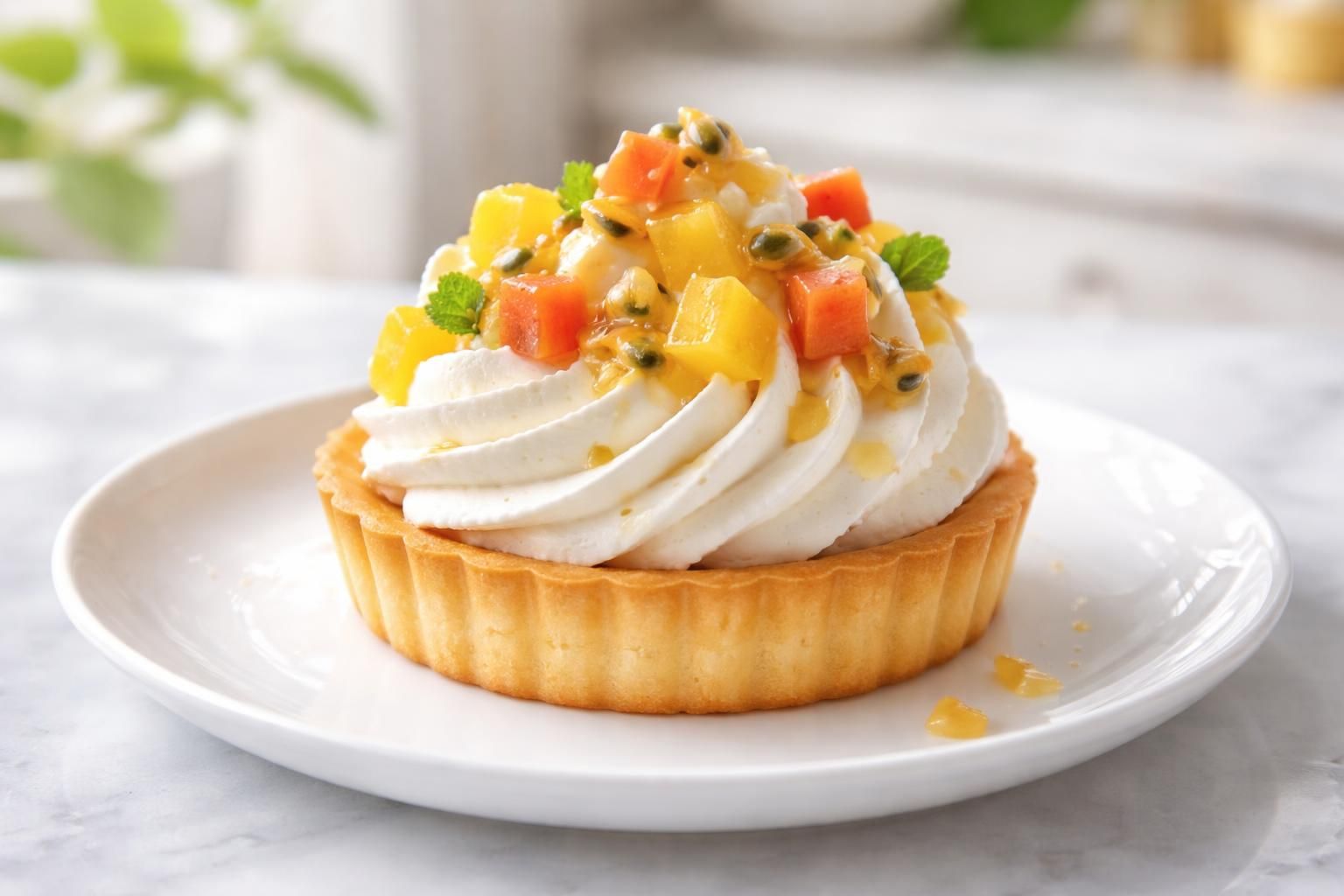 découvrez la recette de la tartelette nuage de fruits exotiques, une création gourmande et légère qui apportera une touche de magie et de fraîcheur à vos desserts.