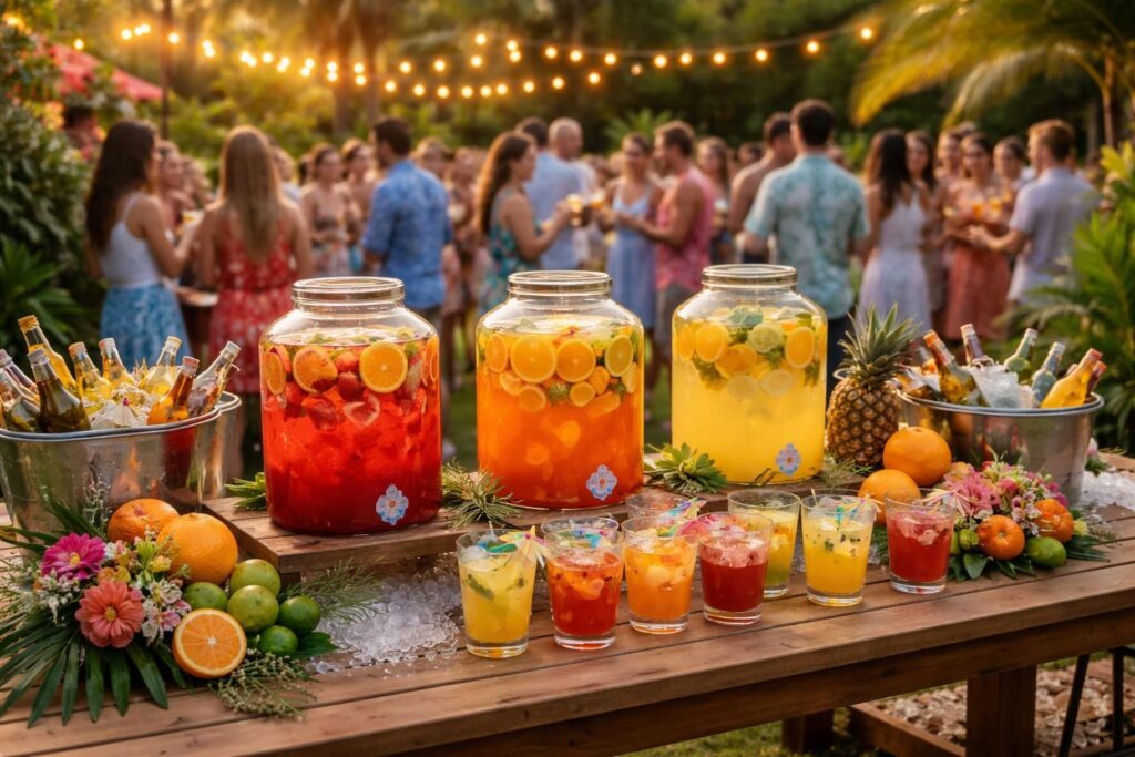 découvrez combien de litres de punch prévoir pour servir 50 personnes et réussir votre événement sans gaspillage.