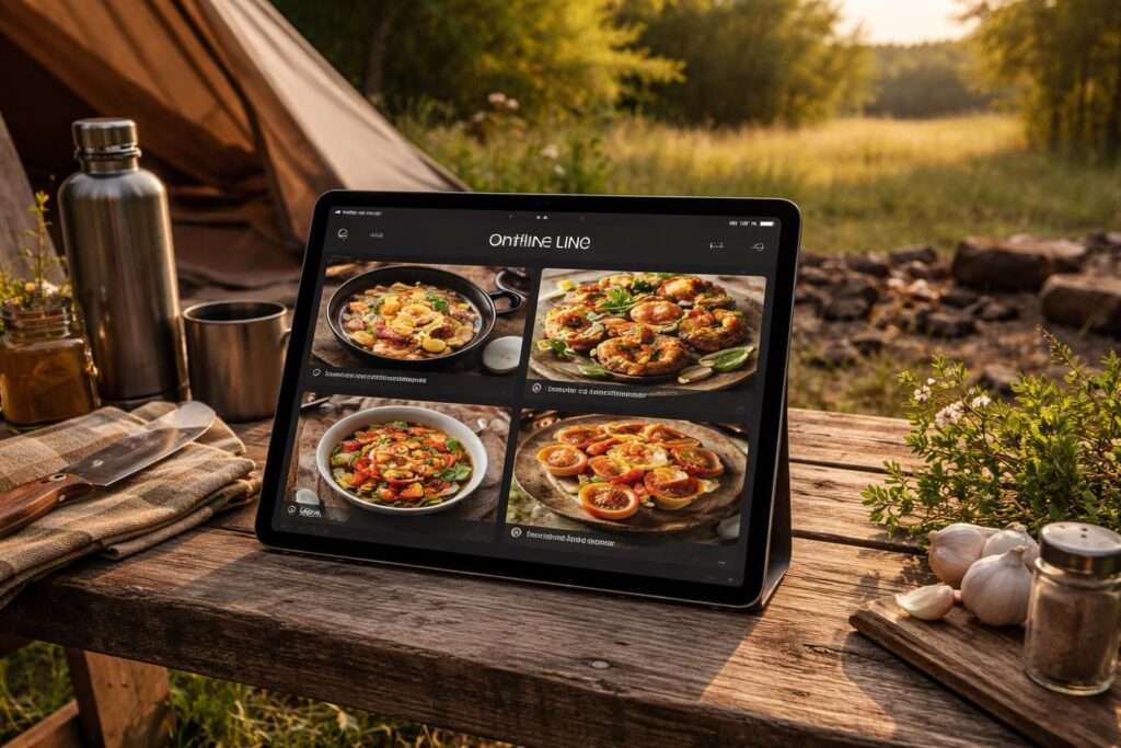 découvrez des recettes faciles à consulter hors-ligne sur votre ipad a16, idéales pour vos vacances et escapades en camping sans connexion réseau.