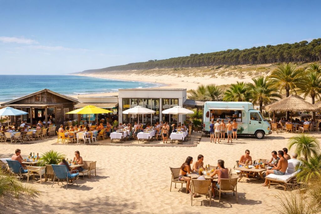 découvrez notre guide complet des différents types de restaurants sur la plage de biscarrosse, pour savourer des plats variés dans un cadre idyllique au bord de l'océan.