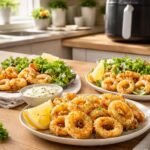découvrez comment préparer facilement des calamars à la romaine croustillants et savoureux à la maison grâce à la méthode saine de l'air fryer pour un voyage gustatif inoubliable.
